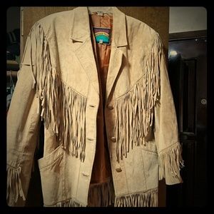 Western fringed suede jacket